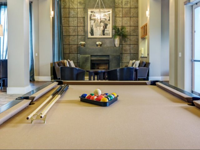Resident Club Room with Pool Table