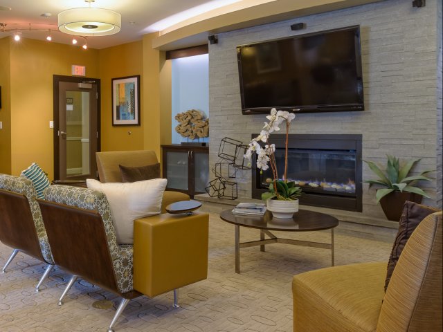 Entertainment space with coffee bar & TV lounge