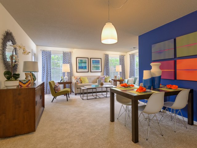 Separate dining spaces are perfect for entertaining or just weekday meals