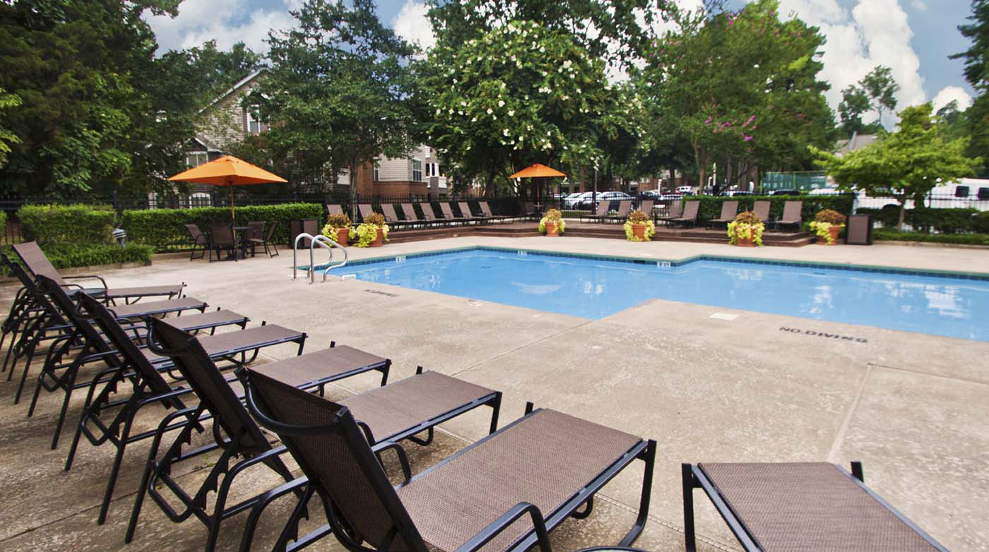 Sparkling pool with sundeck