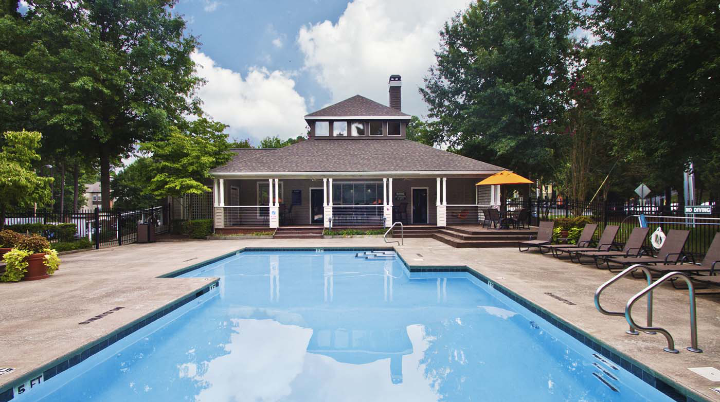 Large pool next to clubhouse