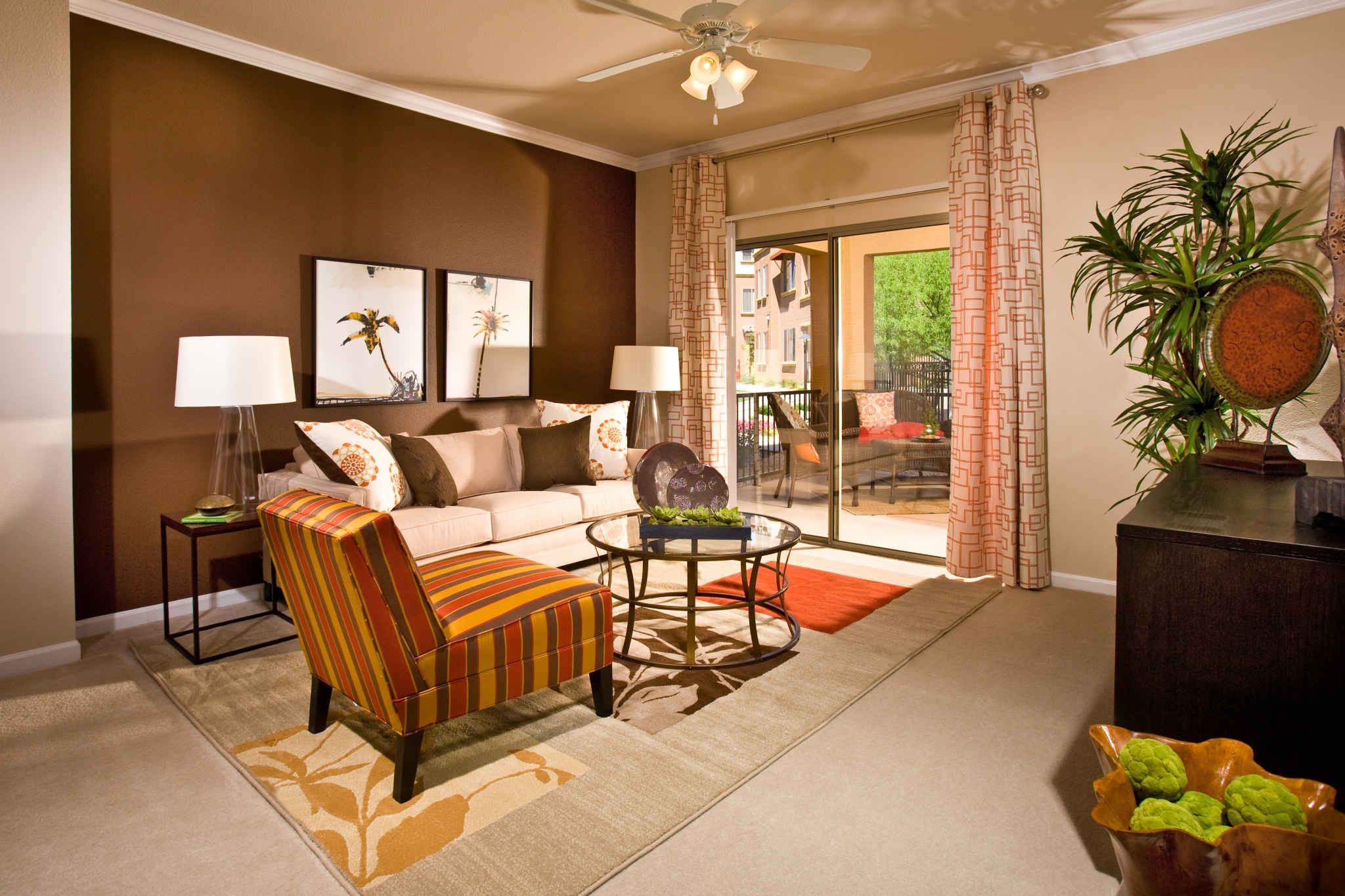 Spacious living rooms