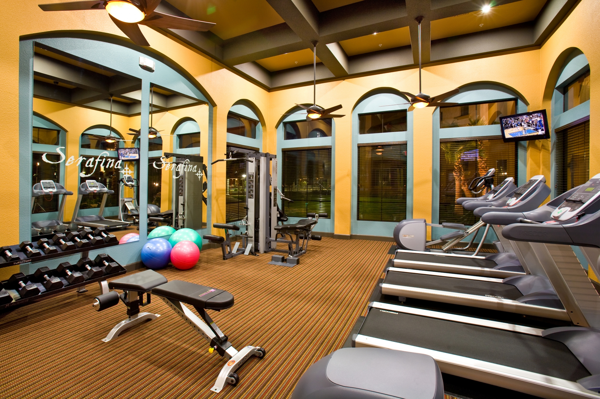 Fitness center, fully equipped