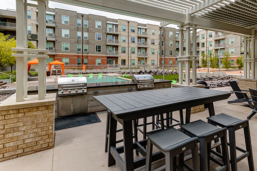 Outdoor dining and BBQ area
