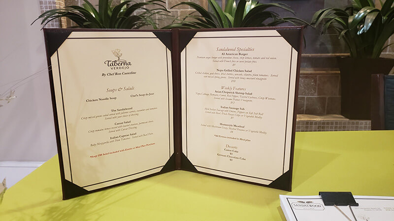 menu display